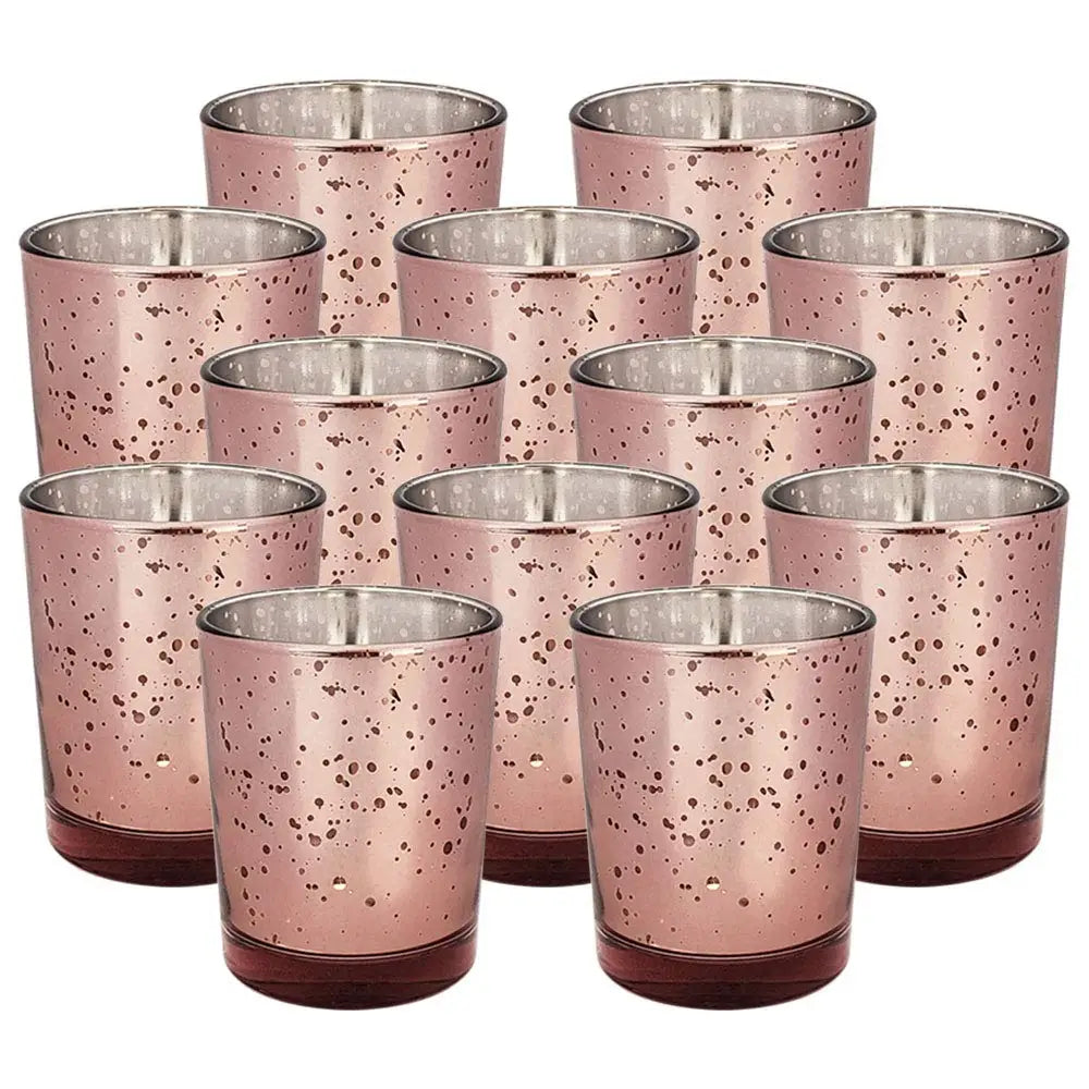 Speckled Marsala Mercury Glass Votive Tealight Candle Holders for Christmas Easter Weddings Parties Home Decor-Eco-Friendly